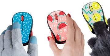 Для коллекции Party Collection компания Logitech ярко разрисовала мышки M325C и M317C