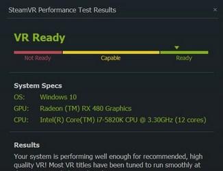 Видеокарта Radeon RX 480 готова для работы с гарнитурами VR по версии теста SteamVR