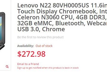 Хромбук Lenovo N22 немного обновился