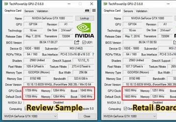 Образцы видеокарт MSI и Asus для СМИ изначально работают на более высоких частотах, нежели серийные карты
