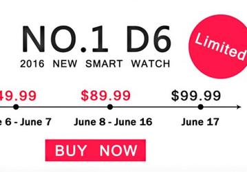 Умные часы No.1 D6 поступят в продажу в середине июня