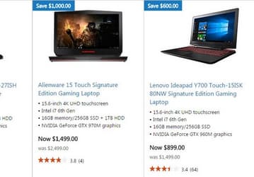 Скидки на компьютеры в Microsoft Store достигают $1000