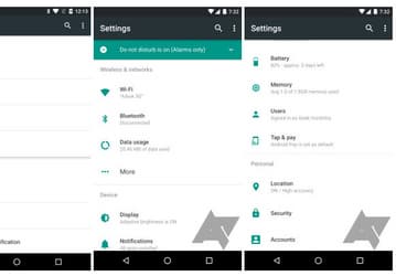 Опубликованы изображения меню настроек ОС Android N