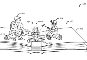 Google запатентовала интерактивную книгу с элементами дополненной реальности и датчиками, встроенными в страницы