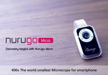 Nurugo Micro — микроскоп для смартфона, обеспечивающий увеличение до 400x