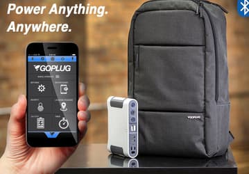 Компьютерный рюкзак GoPlug может быть укомплектован аккумулятором емкостью 26400 мА∙ч