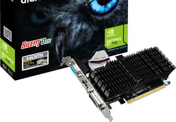 3D-карты Gigabyte GeForce GT 710 оснащены пассивным охлаждением