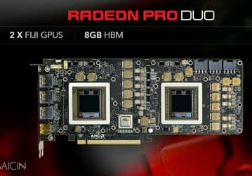 Появились новые подробности о видеокарте Radeon Pro Duo. TDP составляет всего 350 Вт