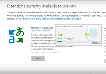 Новая предварительная версия ОС Windows 10 доступна для загрузки. Браузер Edge действительно получил поддержку расширений