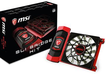 MSI выпускает наборы из мостиков SLI и прикрепляемых к ним вентиляторов