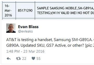 Подтверждено существование смартфона Samsung Galaxy S7 Active