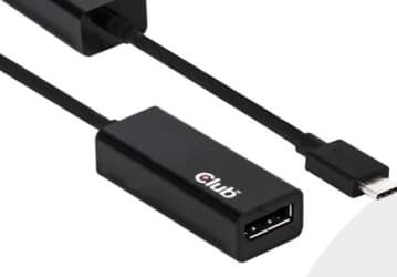 Активный переходник Club 3D USB 3.1 Type-C to DisplayPort 1.2 поддерживает разрешения до 4К UHD