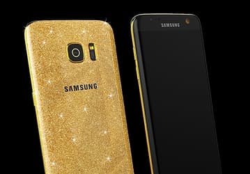 Покрытый золотом смартфон Samsung Galaxy S7 edge предлагается по цене около 3000 евро