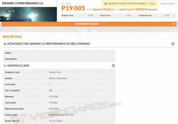 Появились первые результаты тестирования видеокарты GeForce GTX 1080. Память работает на эффективной частоте 10 000 МГц
