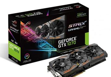 Видеокарта Asus GeForce ROG Strix GeForce GTX 1070 выделяется заводским разгоном и нереференсной печатной платой