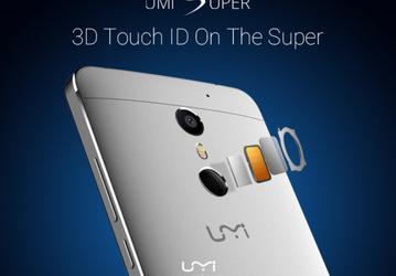 Дактилоскопический датчик смартфона UMi Super имеет четыре уровня безопасности