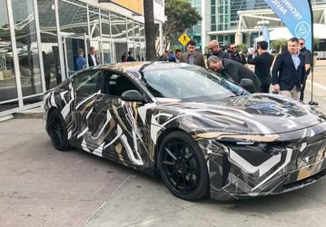 Электромобиль Lucid Motors появился на выставке Los Angeles Auto Show, но пока в камуфляже 