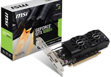 Видеокарта MSI GTX 1050 Ti 4GT LP отличается компактной системой охлаждения