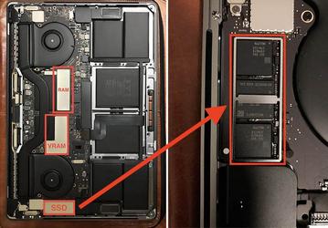В старших версиях новых ноутбуков Apple MacBook Pro накопитель заменить нельзя
