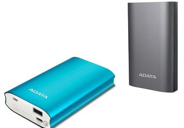 Мобильный аккумулятор Adata A10050QC поддерживает технологию ускоренной зарядки Qualcomm Quick Charge 3.0
