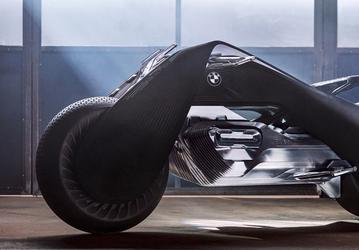 BMW представила концептуальный самобалансирующейся мотоцикл Motorrad Vision Next 100, при езде на котором не нужен шлем