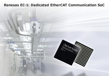 Однокристальная система Renesas EC-1 с поддержкой EtherCAT предназначена для промышленной автоматизации