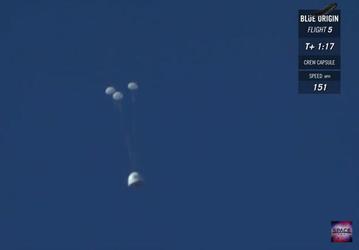 Blue Origin проверила систему спасения экипажа космического корабля New Shepard 
