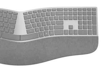 Беспроводная клавиатура Microsoft Surface Ergonomic Keyboard обшита алькантарой