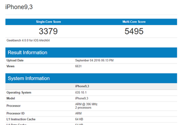SoC Apple A10 набирает рекордное количество баллов в Geekbench 