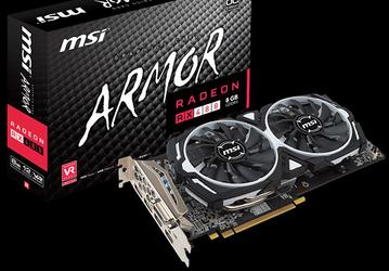 Компания MSI предложила еще четыре варианта видеокарты Radeon RX 480 в рамках серии Armor 