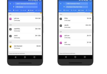 Google Maps научился сравнивать стоимость проезда на такси Uber, Lyft и Gett