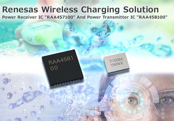 Комплект микросхем Renesas RAA457100 и RAA458100 предназначен для беспроводной зарядки небольших электронных устройств 
