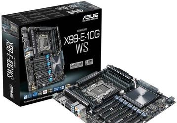 Системная плата для рабочих станций Asus X99-E-10G WS оснащена двумя портами Ethernet 10 Гбит/с