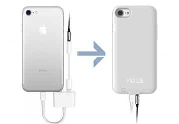 Чехол Fuze для iPhone 7 содержит разъем 3,5 мм и аккумулятор емкостью 2400 мА•ч
