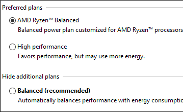 Новый профиль энергопотребления AMD Ryzen Balanced решает проблемы с производительностью CPU Ryzen