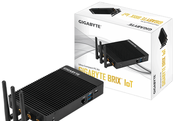 Мини-ПК Gigabyte Brix GB-EACE-3450 имеет габариты 105 х 165 х 27 мм, десяток портов и довольствуется пассивным охлаждением