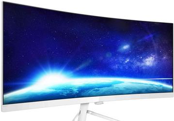Изогнутый дисплей Philips 349X7FJEW может одновременно показывать сигнал с двух разных ПК