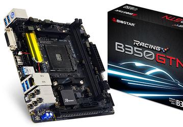 Материнская плата Biostar Racing B350GTN рассчитана на процессоры AMD в исполнении AM4