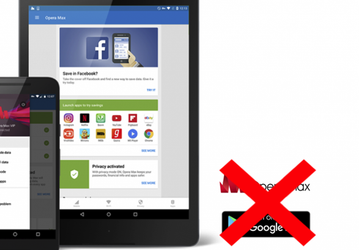 Приложение Opera Max удалено из каталога Google Play Store