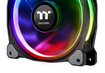 Скорость вращения вентилятора Thermaltake Riing Plus 12 LED RGB регулируется в диапазоне 500-1400 об/мин