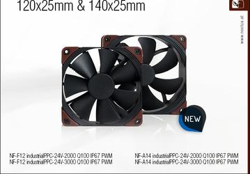 Обновлена серия вентиляторов Noctua IndustrialPPC, рассчитанных на напряжение питания до 24 В