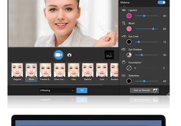 Сервис CyberLink PerfectCam накладывает макияж на лицо абонента во время видеосвязи