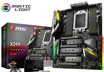 Системная плата MSI X399 Gaming Pro Carbon AC рассчитана на процессоры AMD Ryzen Threadripper 