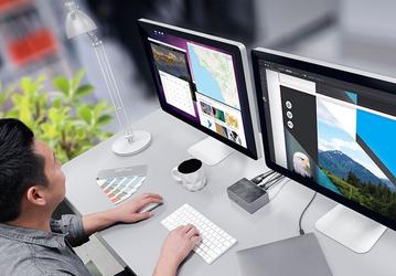 Док Targus DV4K оснащен интерфейсом Thunderbolt 3 