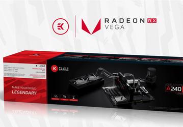 Комплект EK Water Blocks Fluid Gaming A240R обеспечивают жидкостное охлаждение CPU и 3D-карты серии AMD Radeon RX Vega