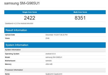 Показатели Samsung Galaxy S9+ в Geekbench не дотягивают до показателей iPhone X