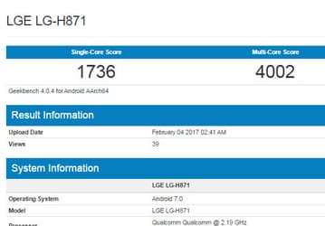 Младшая версия смартфона LG G6 может получить SoC Snapdragon 820 и 4 ГБ ОЗУ