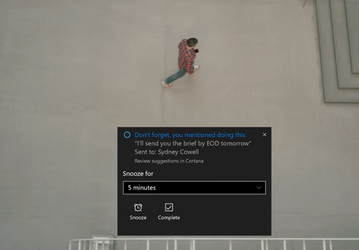 Голосовой помощник Cortana запомнит данное кому-то пользователем обещание и напомнит о нём