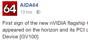 Упоминание Nvidia Volta GV100 замечено в драйверах
