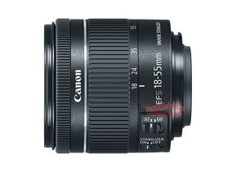 Стали известны основные данные объектива Canon EF-S 18-55mm f/4-5.6 IS STM